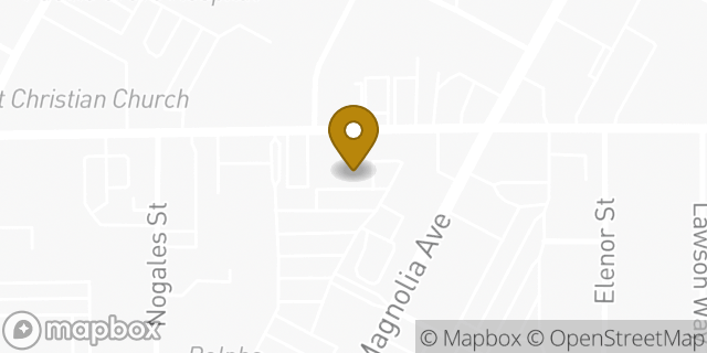 Map showing the location of AutoZone in Riverside, CA 92506