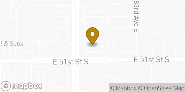 Map showing the location of Walgreens in Tulsa, OK 74145