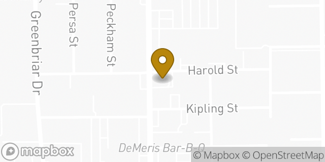Map showing the location of Starbucks in Houston, TX 77098