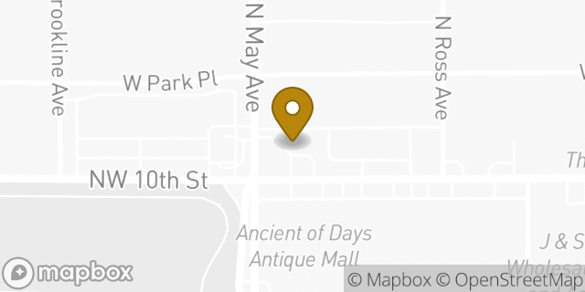 Map showing the location of Amazon Locker - Toll in Oklahoma City, OK 73107