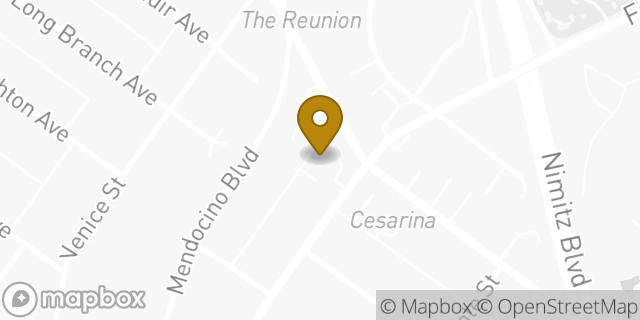 Map showing the location of Amazon Locker - Elodie in San Diego, CA 92107