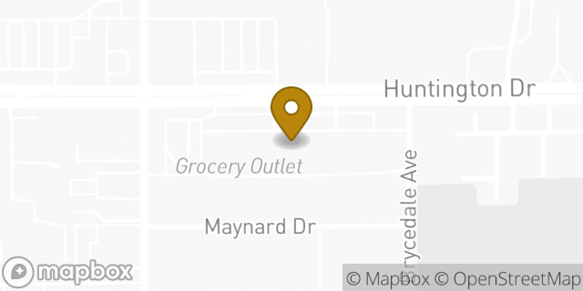 Map showing the location of AutoZone in Duarte, CA 91010