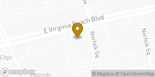 Map showing the location of Amazon Locker - Muster in Norfolk, VA 23502
