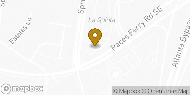 Map showing the location of Panera Bread in Smyrna, GA 30080