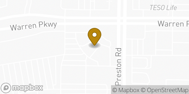 Map showing the location of Starbucks Coffee Company in Frisco, TX 75034