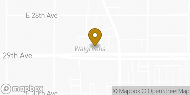 Map showing the location of Walgreens in Spokane, WA