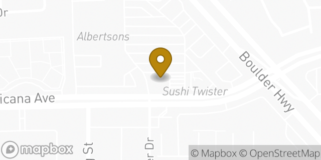 Map showing the location of Amazon Locker - Palmetto in Las Vegas, NV 89122