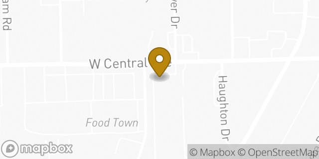 Map showing the location of Dunkin' in Toledo, OH 43606
