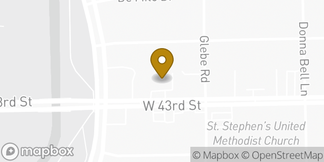 Map showing the location of AutoZone in Houston, TX 77018