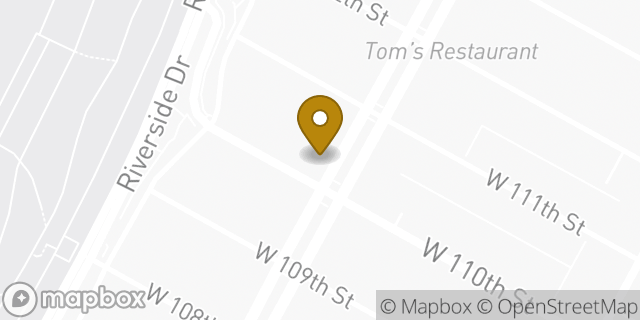 Map showing the location of Chipotle Mexican Grill in New York, NY 10025