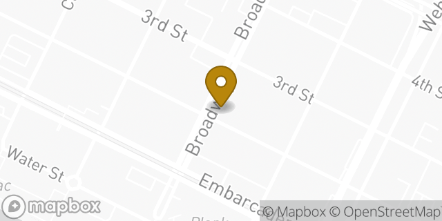 Map showing the location of Starbucks in Oakland, CA 94607