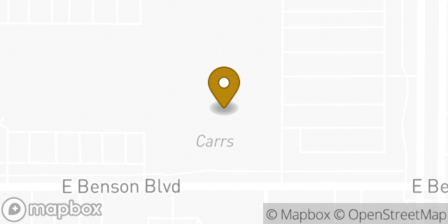 Map showing the location of Carrs in Anchorage, AK 99503