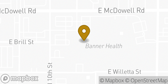 Map showing the location of Banner - University Medical Center Phoenix in Phoenix, AZ 85006
