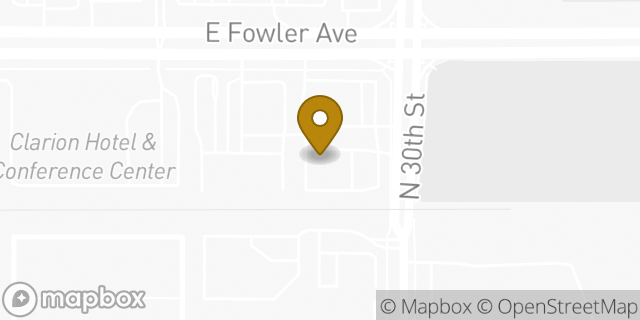 Map showing the location of Amazon Locker - Moez in Tampa, FL 33612