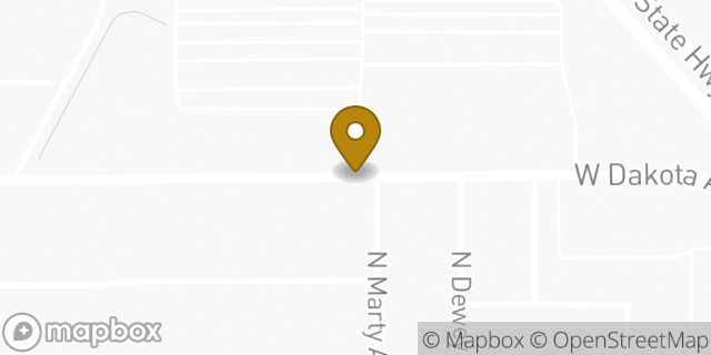 Map showing the location of Penske Truck Rental in Fresno, CA 93722