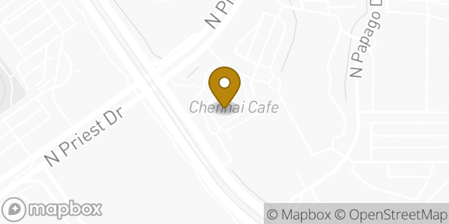 Map showing the location of Starbucks in Tempe, AZ 85281