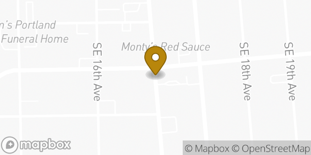 Map showing the location of Starbucks in Portland, OR 97202