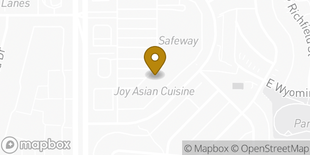 Map showing the location of Subway in Aurora, CO 80017