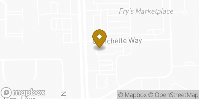 Map showing the location of Higley in Gilbert, AZ 85234
