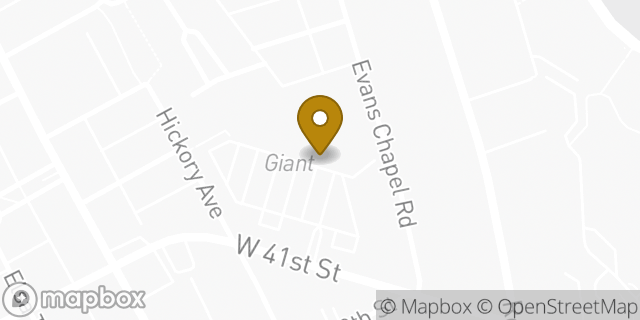 Map showing the location of Coinstar in Baltimore, MD 21211