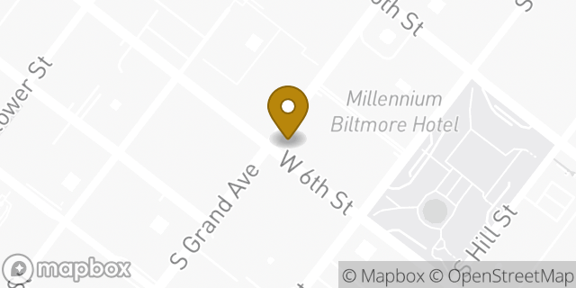 Map showing the location of Starbucks in Los Angeles, CA 90014
