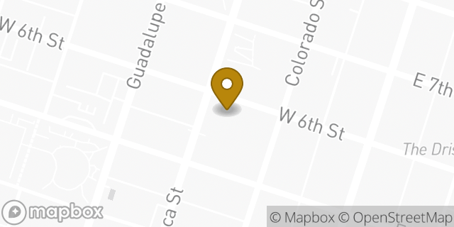 Map showing the location of Chase Bank in Austin, TX 78701