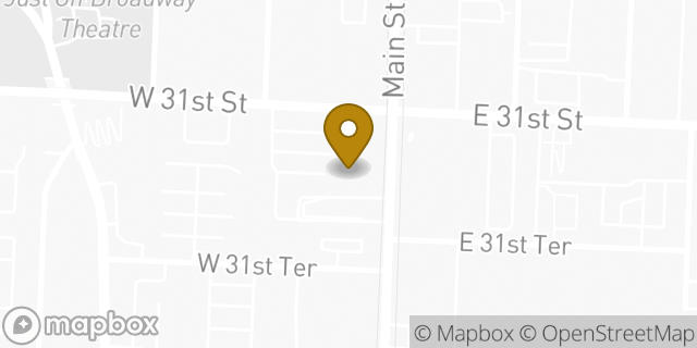 Map showing the location of Bank of America Walk-Up ATM | Midtown in Kansas City, MO 64111
