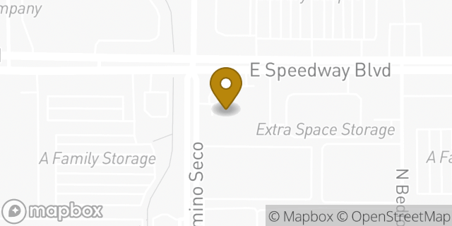 Map showing the location of Amazon Locker - Tactics in Tucson, AZ 85710