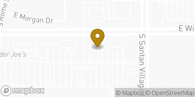 Map showing the location of Panera Bread in Gilbert, AZ 85295