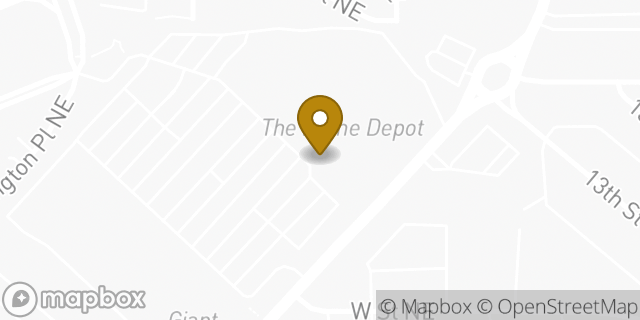 Map showing the location of Pro Desk at The Home Depot in Washington, DC 20018