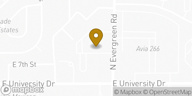 Map showing the location of The Church of Jesus Christ of Latter-day Saints in Tempe, AZ 85281