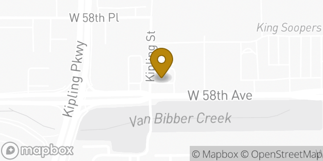 Map showing the location of Starbucks in Arvada, CO 80002