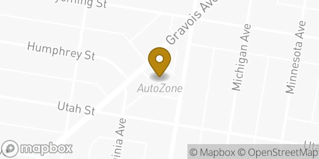 Map showing the location of AutoZone in St Louis, MO 63118