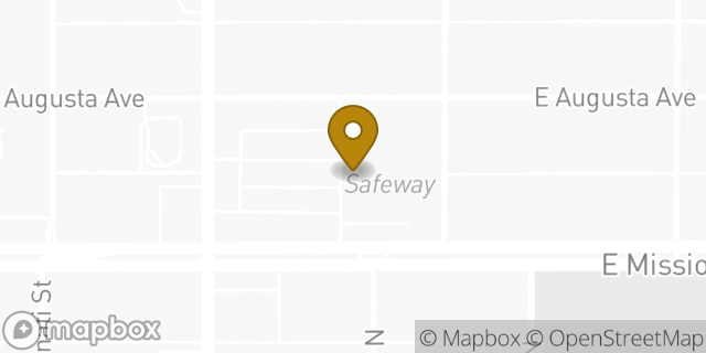 Map showing the location of Starbucks in Spokane, WA 99202