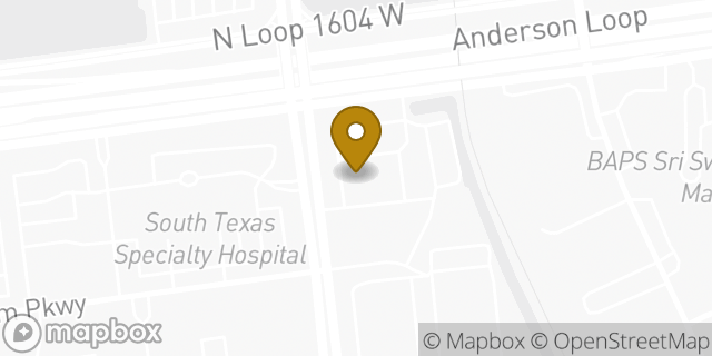Map showing the location of Amazon Locker - Rack in San Antonio, TX 78249