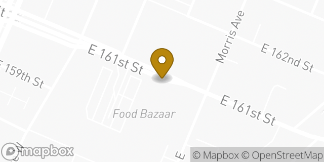 Map showing the location of Starbucks in Bronx, NY 10451