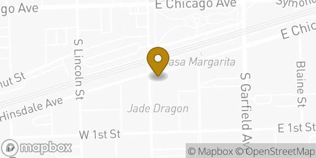 Map showing the location of Starbucks in Hinsdale, IL 60521