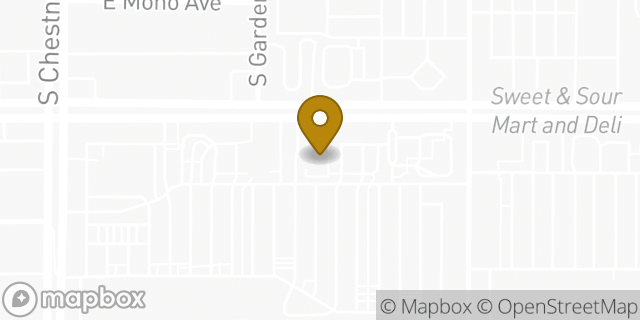 Map showing the location of Chase Bank in Fresno, CA 93727