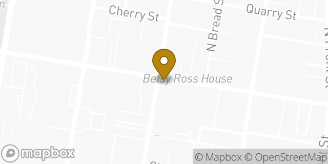 Map showing the location of Starbucks in Philadelphia, PA 19106
