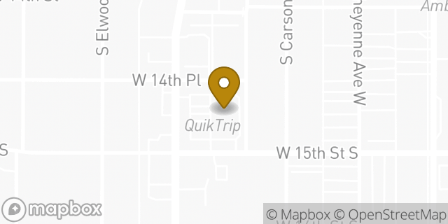 Map showing the location of QuikTrip in Tulsa, OK 74119