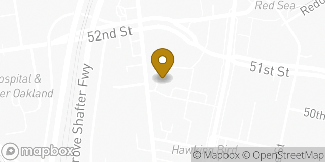 Map showing the location of Peet's Coffee in Oakland, CA 94609