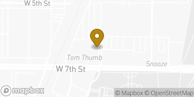 Map showing the location of Coinme in Fort Worth, TX 76107
