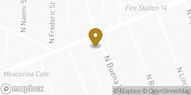 Map showing the location of Amazon Locker - Sebastian in Burbank, CA 91505