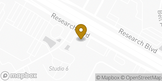 Map showing the location of Dunkin' in Austin, TX 78759