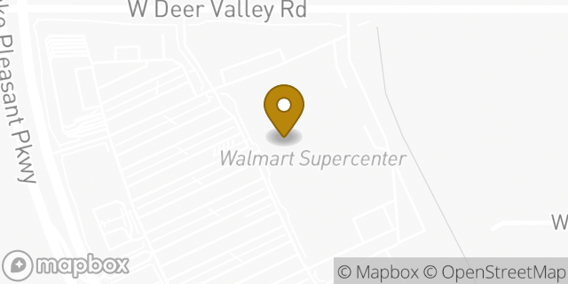 Map showing the location of Walmart in Peoria, AZ 85382
