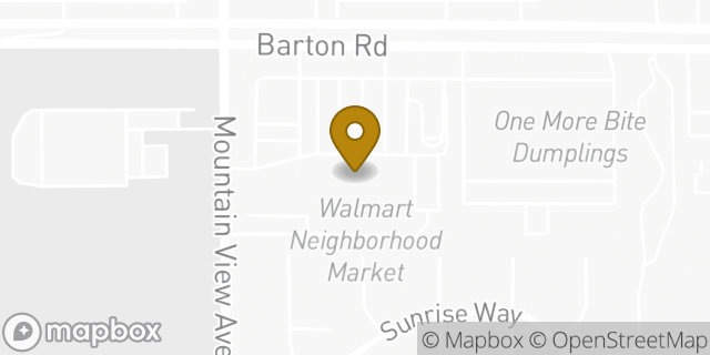 Map showing the location of Walmart Neighborhood Market in Loma Linda, CA 92354