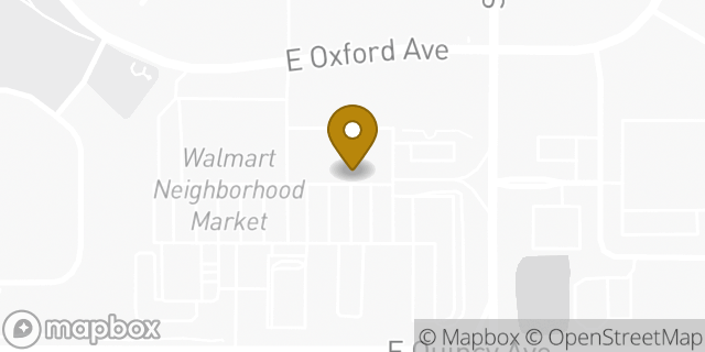 Map showing the location of The UPS Store in Aurora, CO 80015
