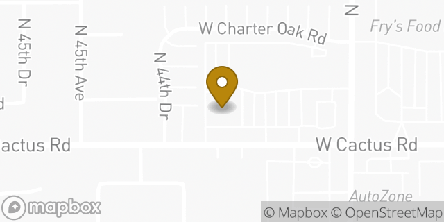 Map showing the location of ATM Walgreens in Glendale, AZ 85304