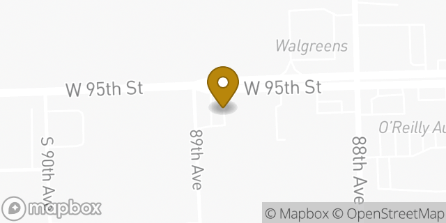 Map showing the location of Dunkin' in Palos Hills, IL 60465