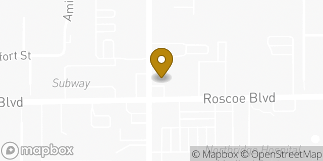 Map showing the location of Amazon Locker - Array in Northridge, CA 91325